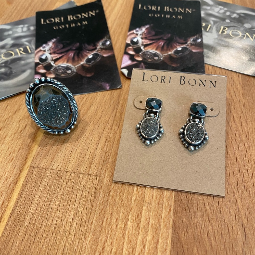 Lori Bonn Ring & Earrings Set